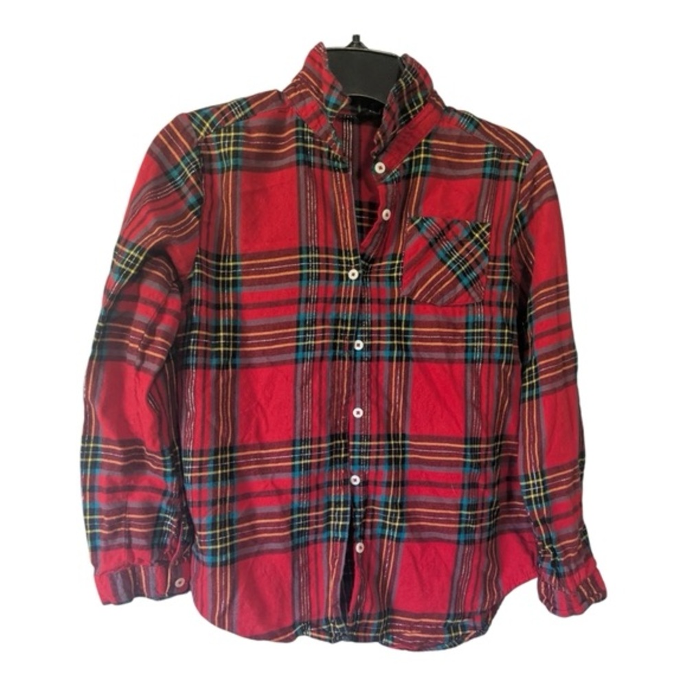 Plaid Kids Shirt   Red and Black Size 10 George